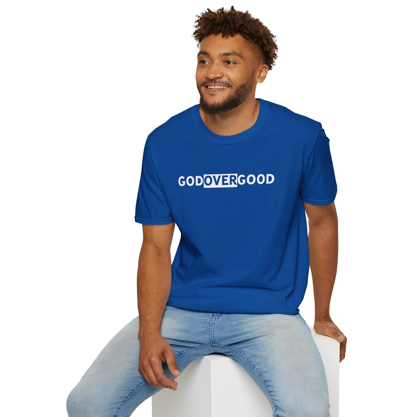 Unisex God Over God (ACROSS STYLE) Softstyle T-Shirt