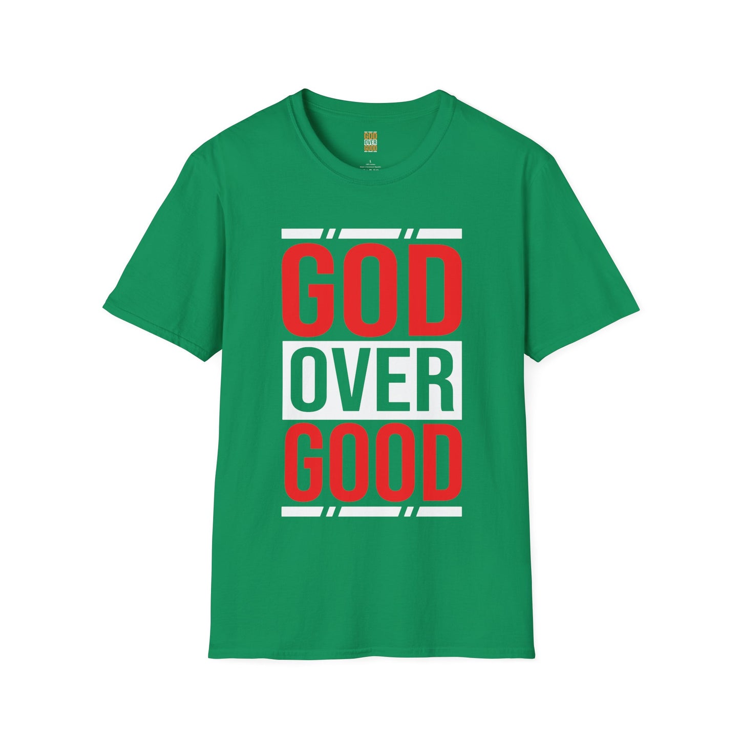 Unisex GOD OVER GOOD RED/BLACK (SOFTSTYLE) T-Shirt