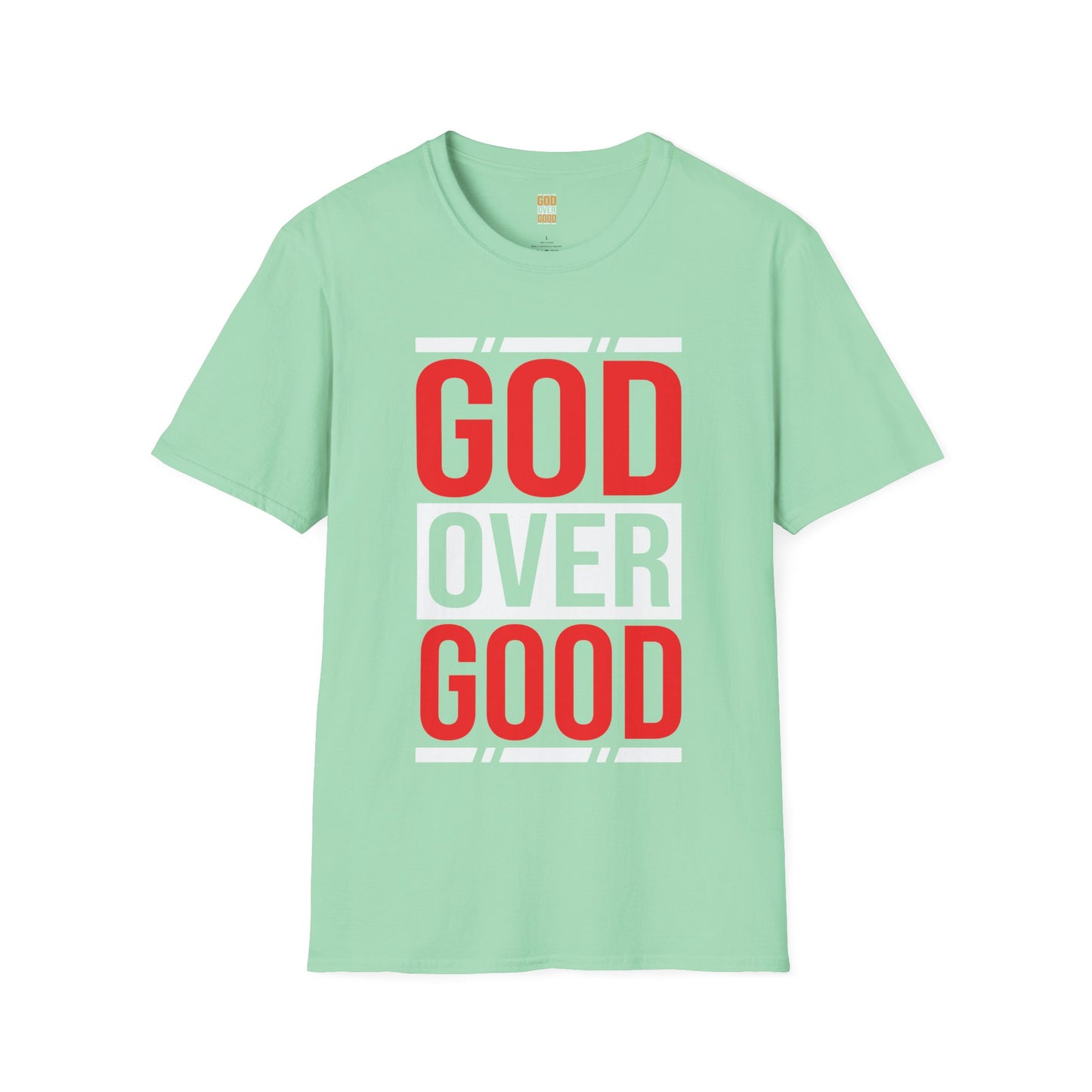 Unisex GOD OVER GOOD RED/BLACK (SOFTSTYLE) T-Shirt