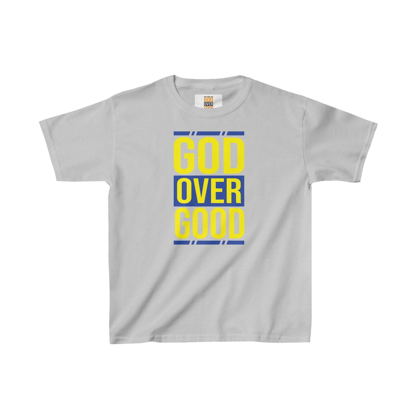 Kids God Over Good Blue/Yellow Tee