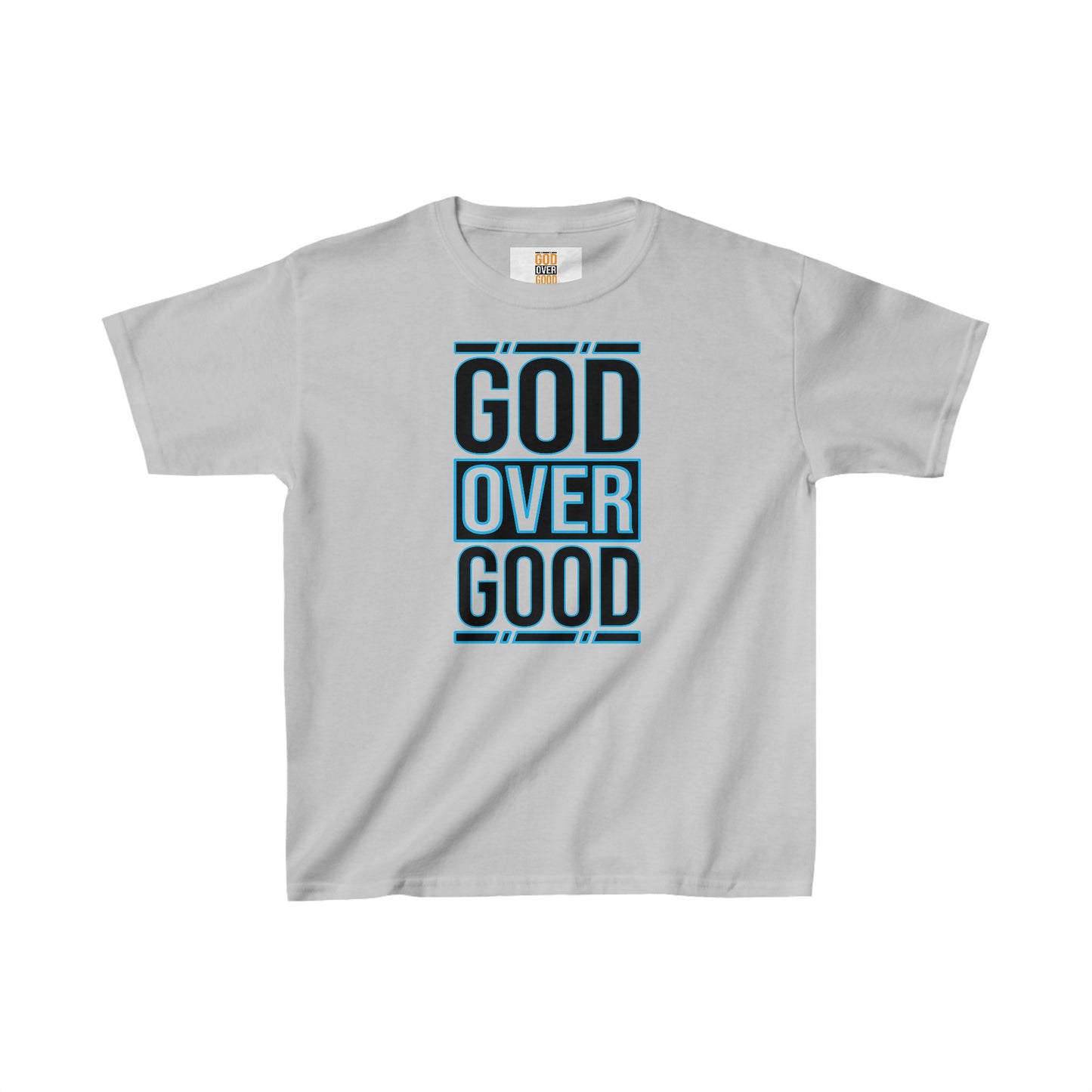 Kids God Over Good (BLUE STROKED) Tee