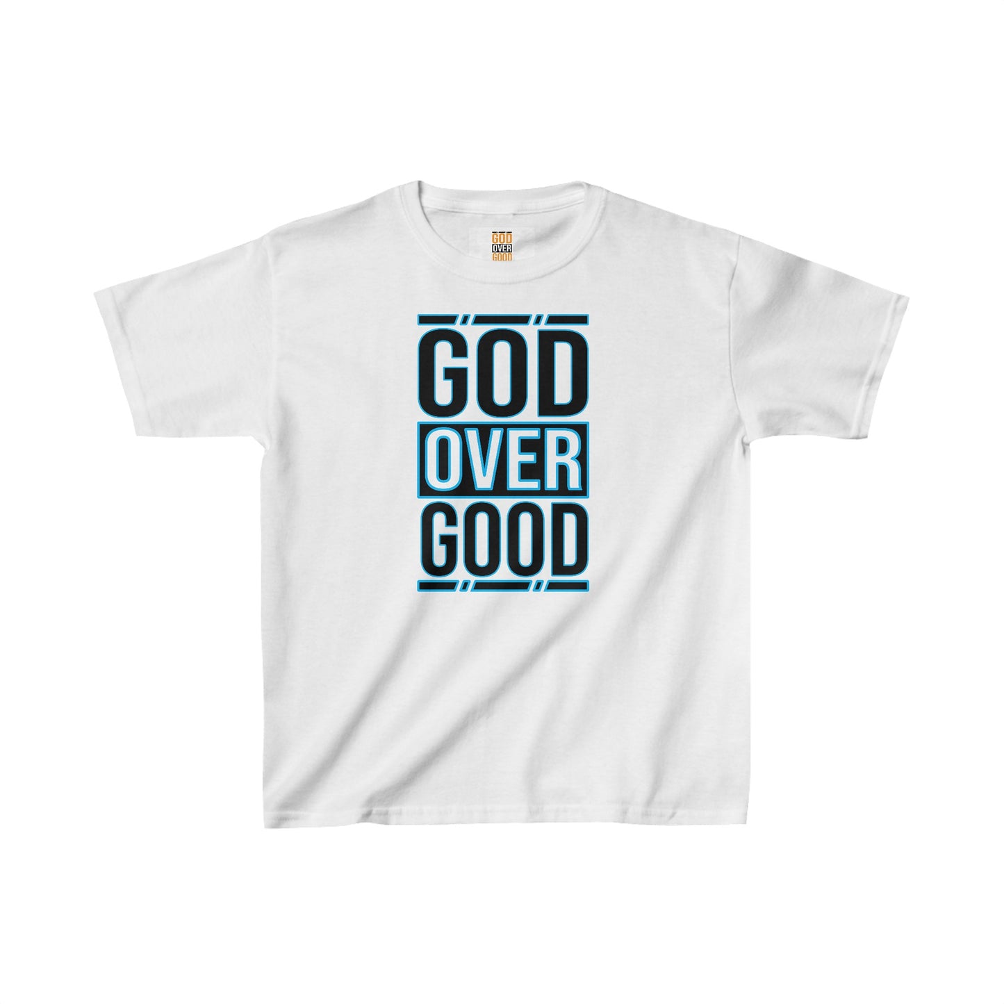 Kids God Over Good (BLUE STROKED) Tee