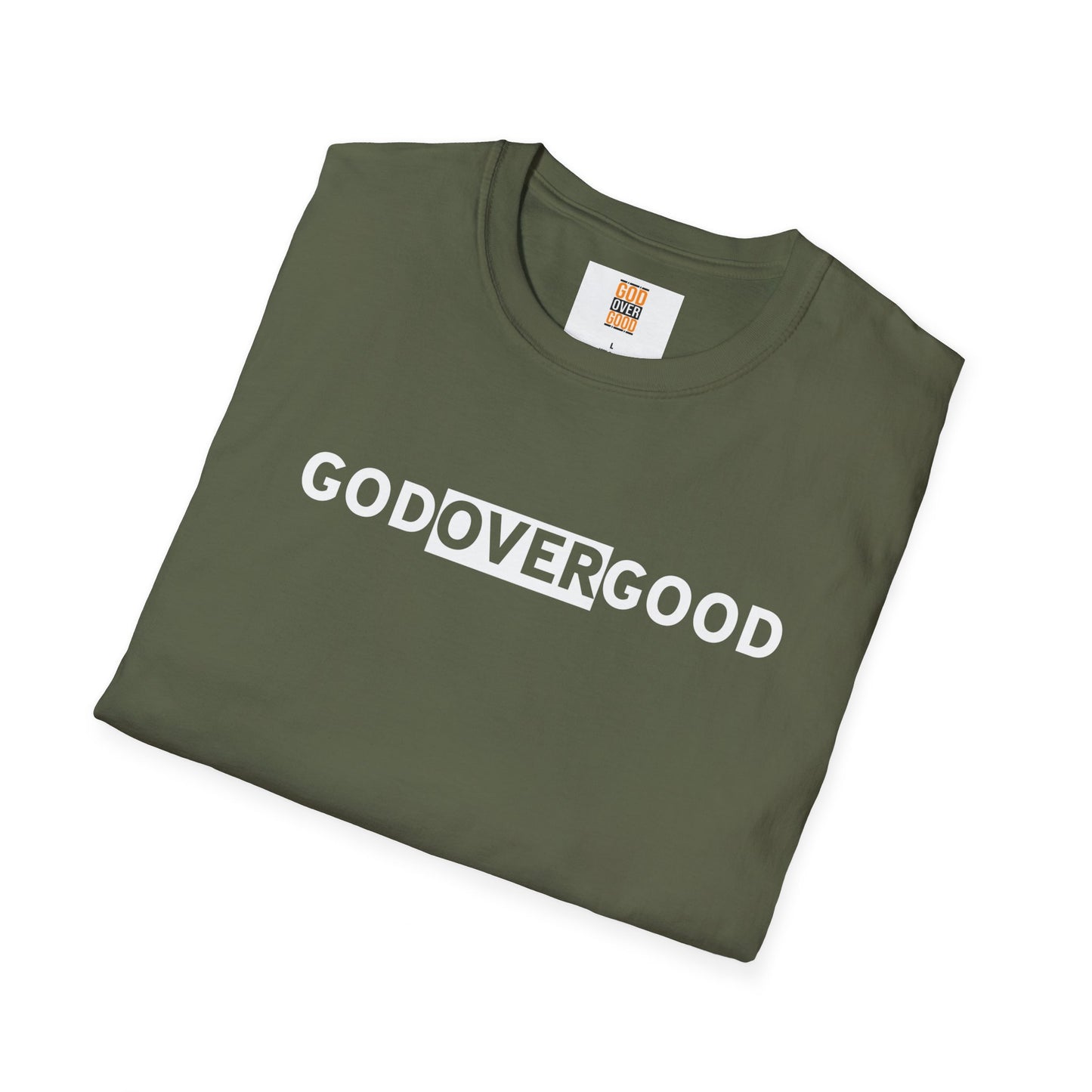 Unisex God Over God (ACROSS STYLE) Softstyle T-Shirt