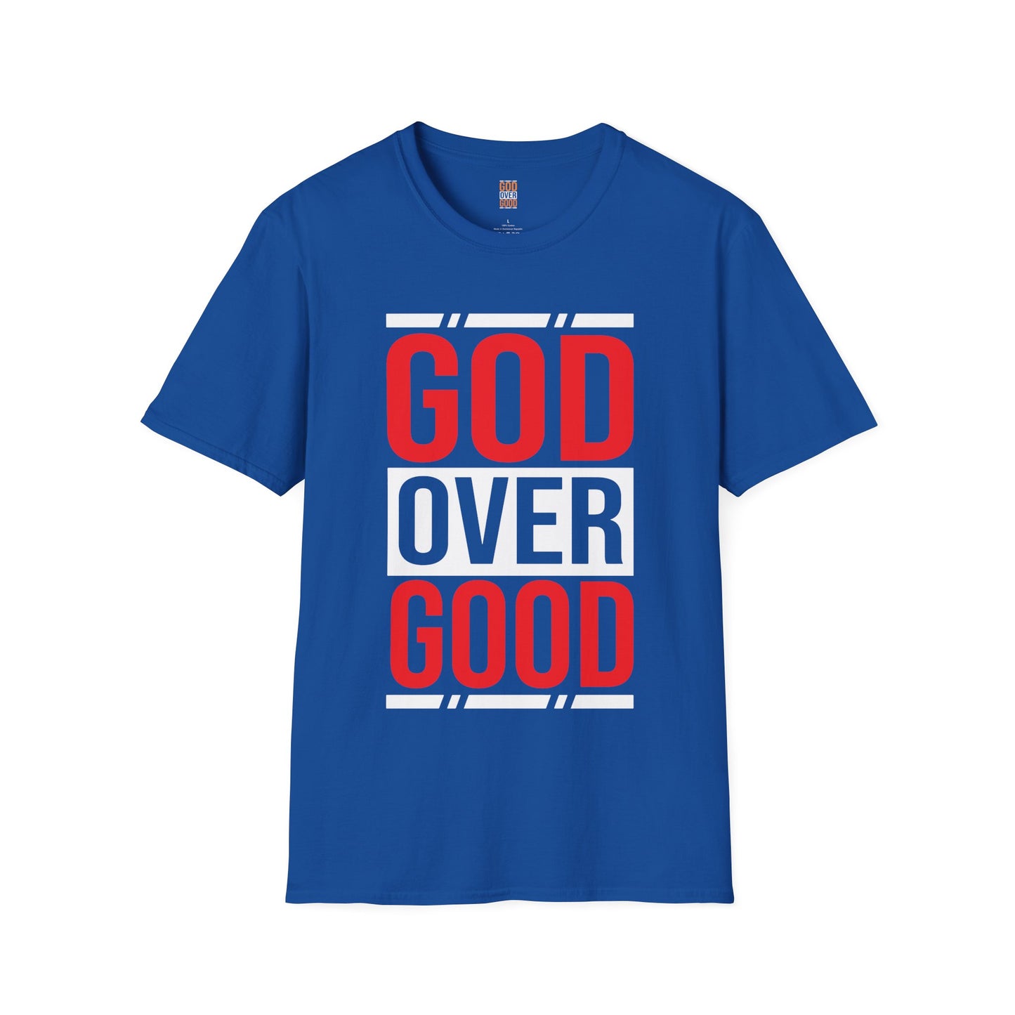 Unisex GOD OVER GOOD RED/BLACK (SOFTSTYLE) T-Shirt