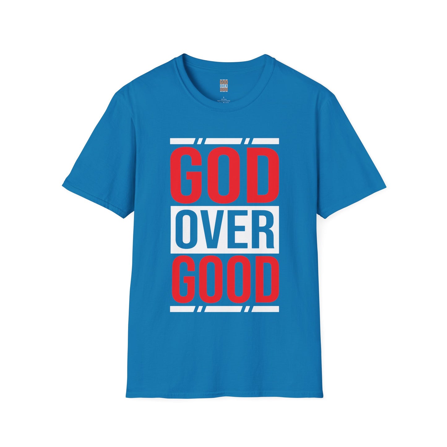 Unisex GOD OVER GOOD RED/BLACK (SOFTSTYLE) T-Shirt
