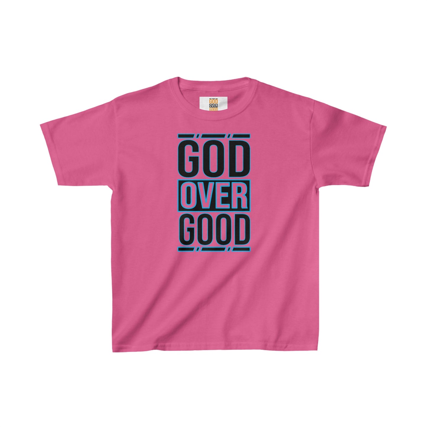 Kids God Over Good (BLUE STROKED) Tee