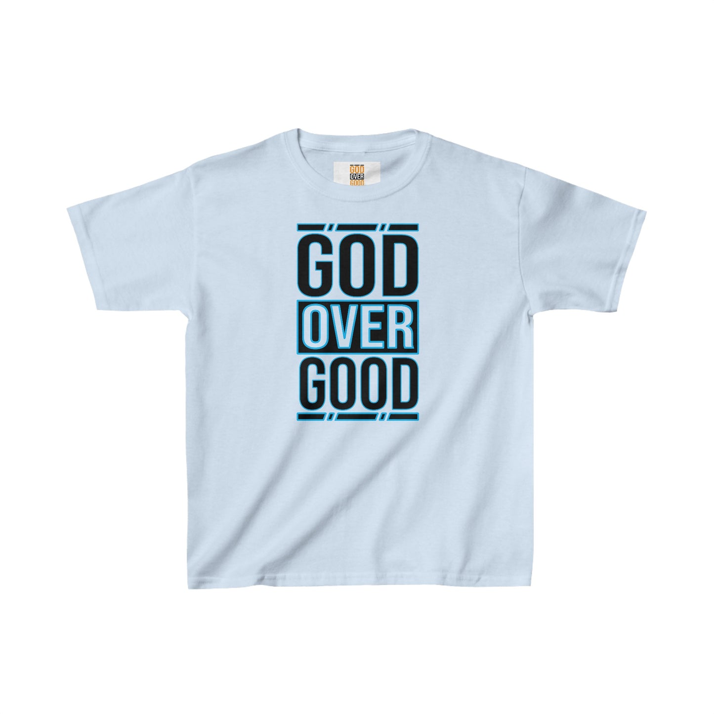 Kids God Over Good (BLUE STROKED) Tee