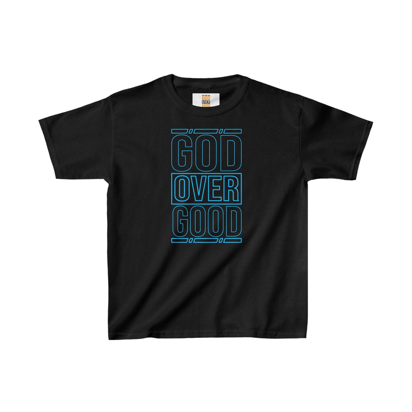 Kids God Over Good (BLUE STROKED) Tee