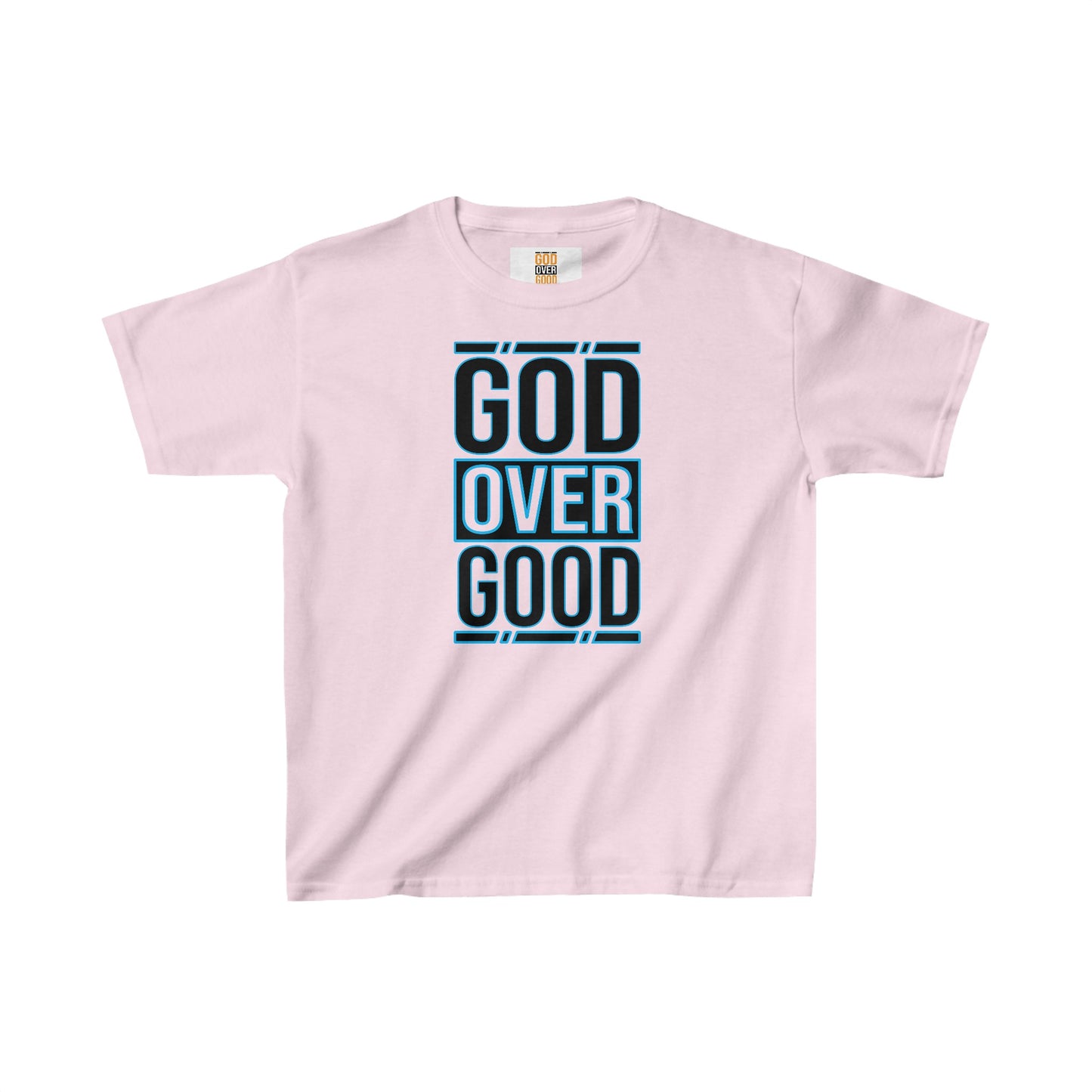Kids God Over Good (BLUE STROKED) Tee