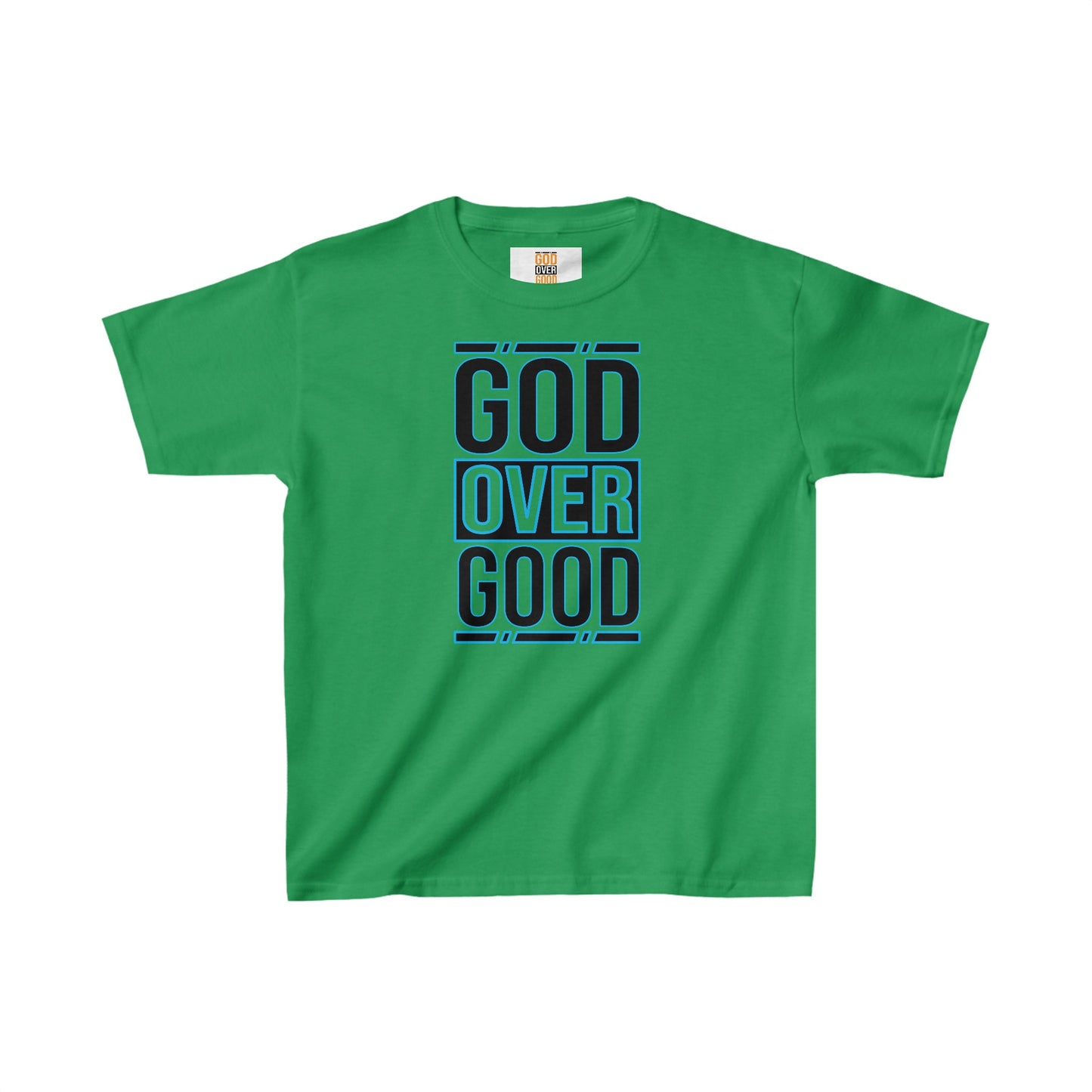 Kids God Over Good (BLUE STROKED) Tee