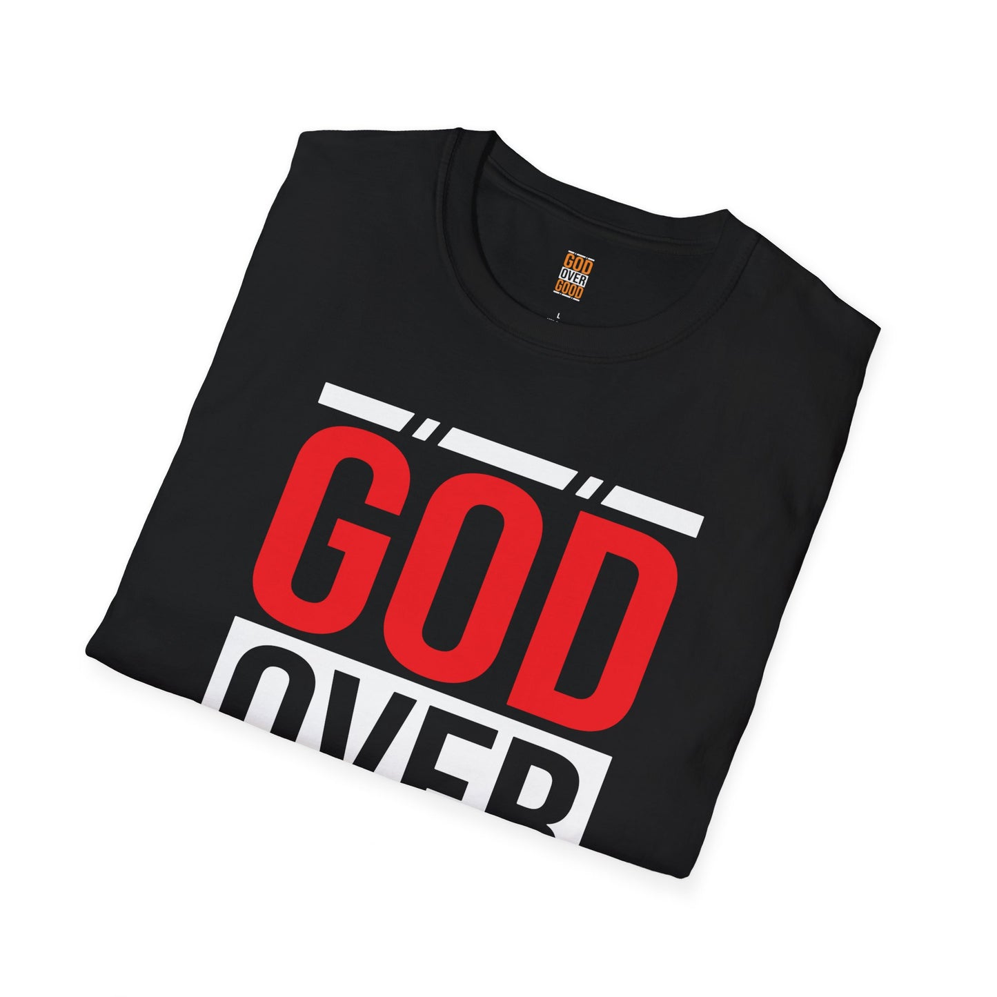 Unisex GOD OVER GOOD RED/BLACK (SOFTSTYLE) T-Shirt