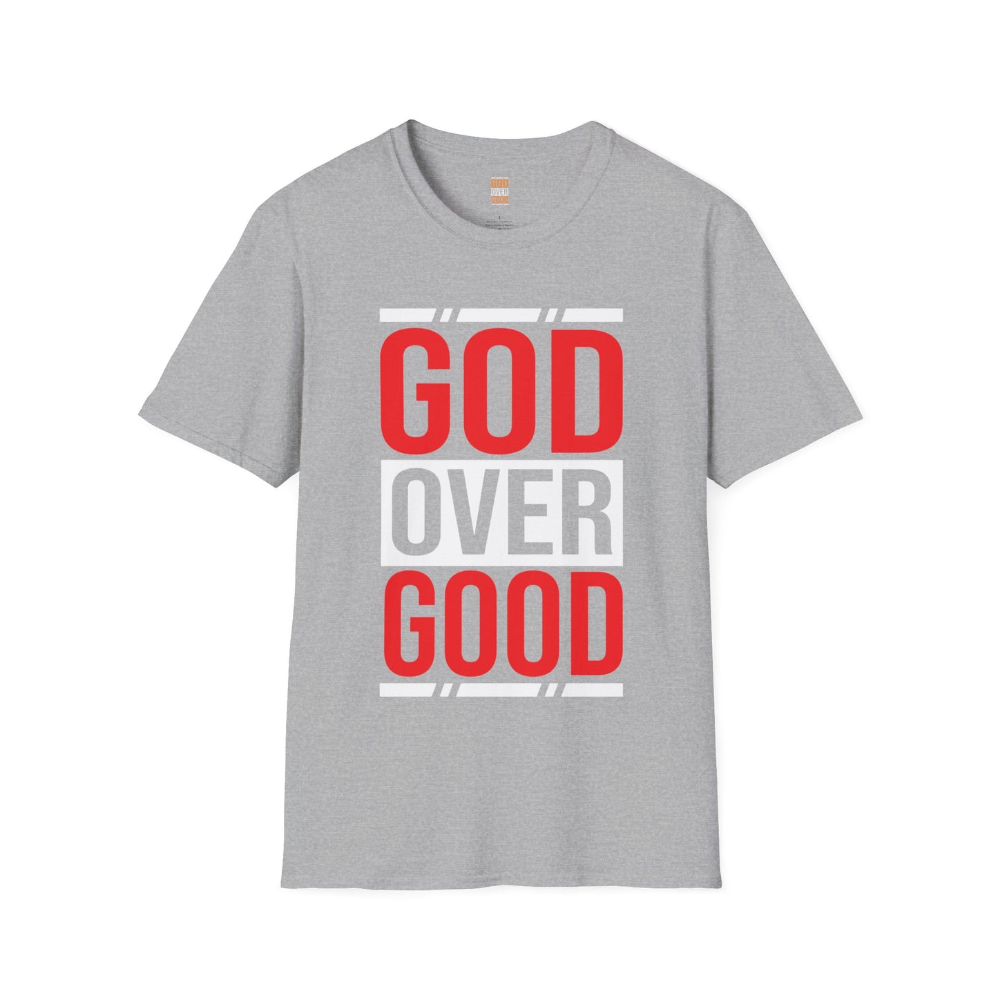 Unisex GOD OVER GOOD RED/BLACK (SOFTSTYLE) T-Shirt