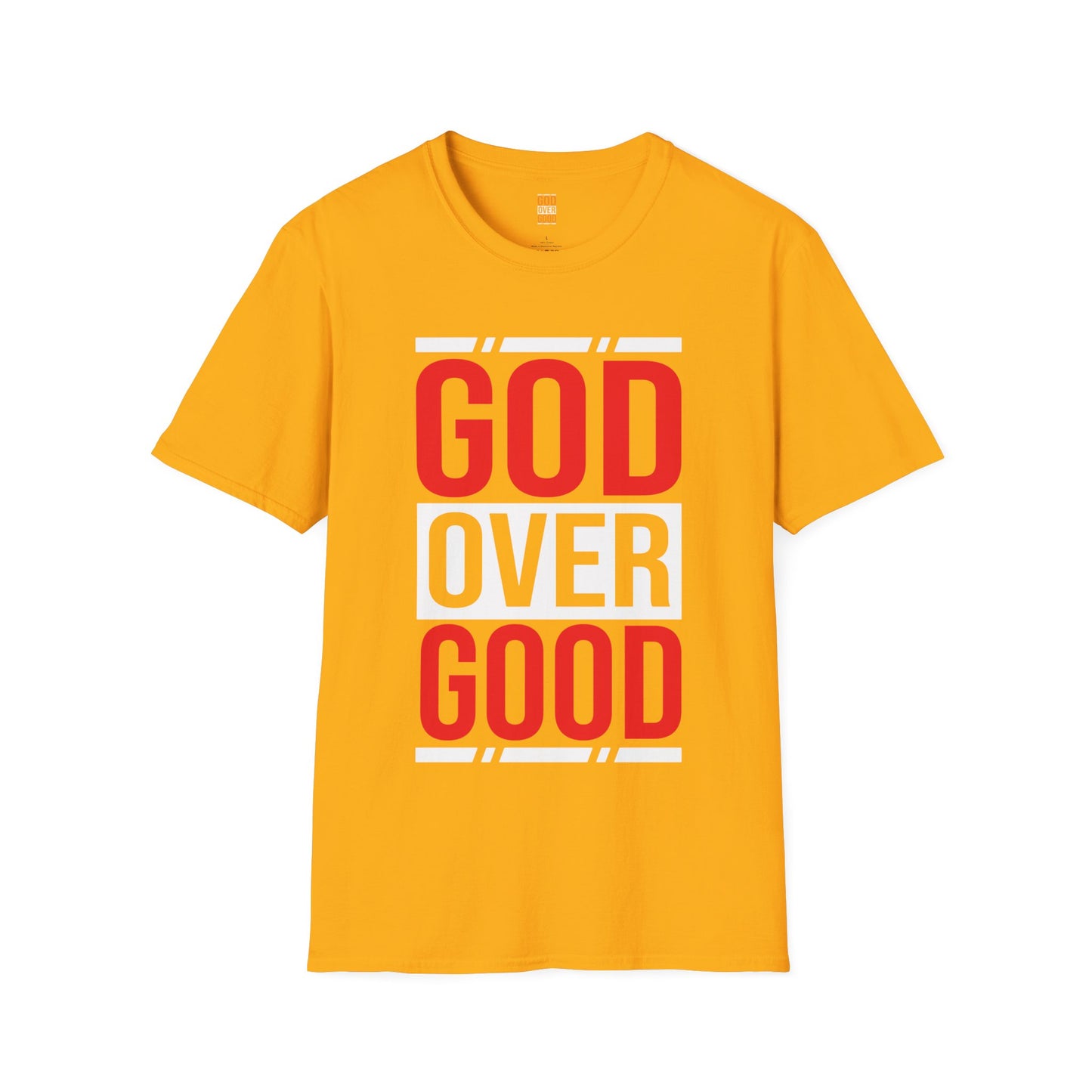 Unisex GOD OVER GOOD RED/BLACK (SOFTSTYLE) T-Shirt