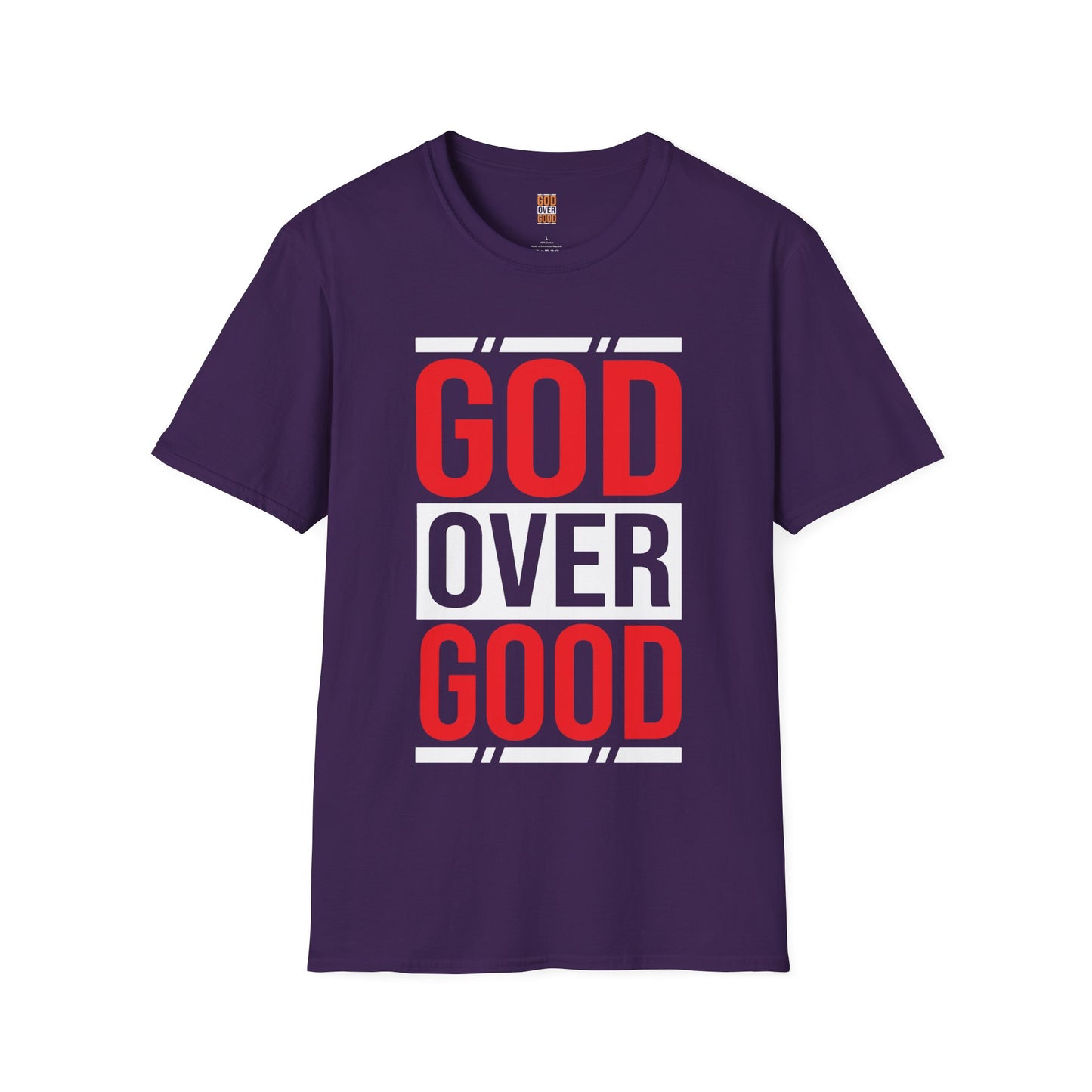 Unisex GOD OVER GOOD RED/BLACK (SOFTSTYLE) T-Shirt