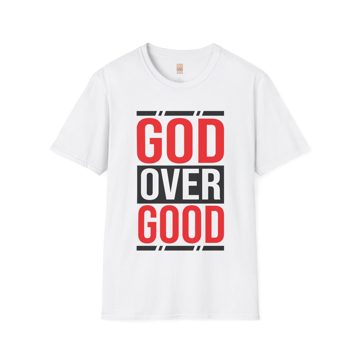 Unisex GOD OVER GOOD RED/BLACK (SOFTSTYLE) T-Shirt