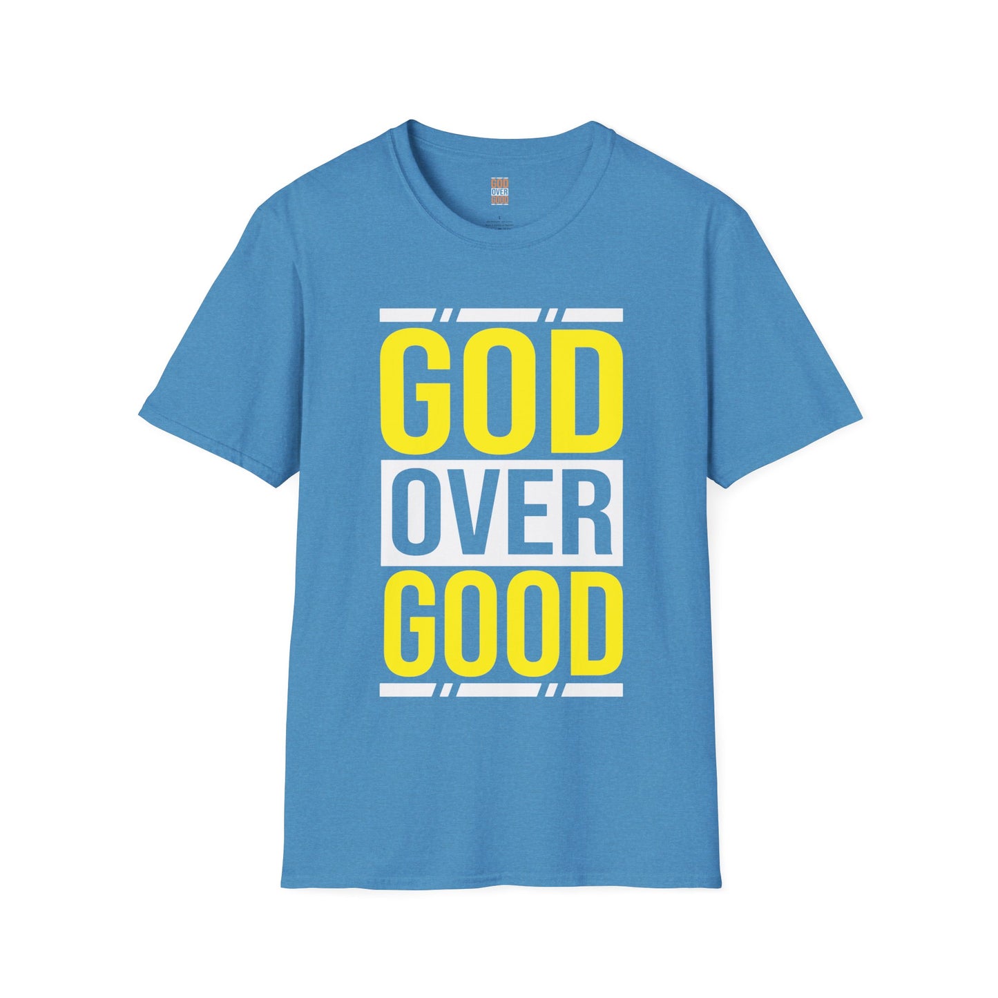 Unisex GOD OVER GOOD Yellow/White (SOFTSTYLE) T-Shirt