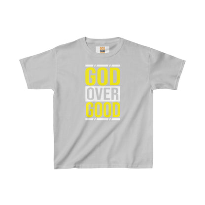 Kids God Over Good Yellow/White Tee