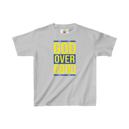 Kids God Over Good Blue/Yellow Tee
