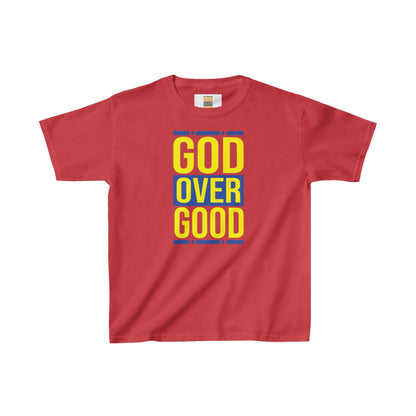 Kids God Over Good Blue/Yellow Tee