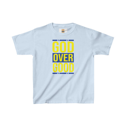 Kids God Over Good Blue/Yellow Tee