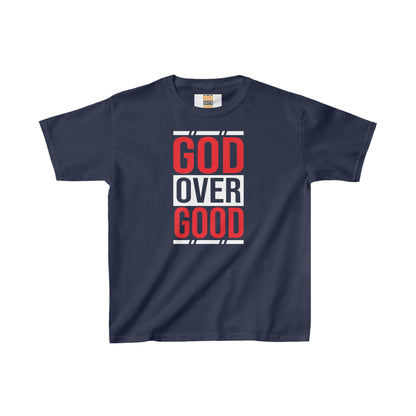 Kids God Over Good Red/White Tee